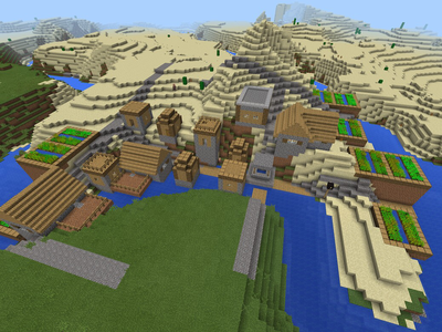 minecraft seeds seed villages pe village four spawn weebly pc